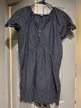 Old Navy Black Eyelet Hem Dress